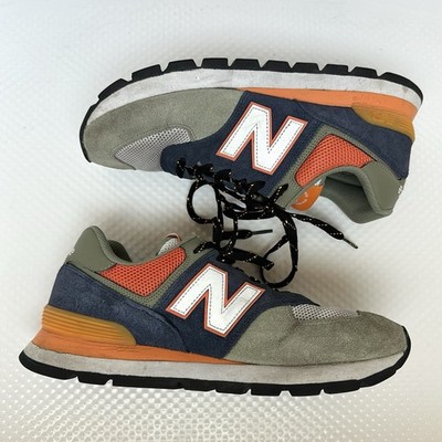 New Balance 574 Rugged Mens 10 Navy/ Olive/Orange ML574DJA Walking Running