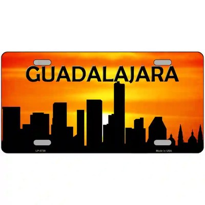 GUADALAJARA Silhouette Metal License Plate Sign Mexico ~ BUY 2 GET 1 FREE!