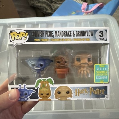 Funko Pop SDCC 2016 Harry Potter Cornish Pixie, Mandrake & Grindylow 3er Pack