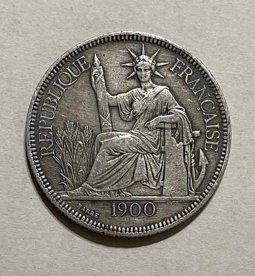 French Indochina - 1900 Large Silver Piastre - Popular