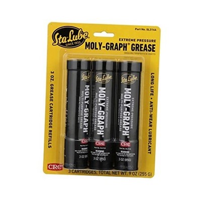 Moly-Graph Extreme Pressure Multi-Purpose Grease SL3144  3 Oz Cartridge 3 Pack