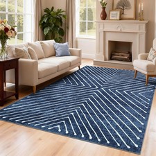 Bedroom Area Rug 5x7 Geometric Rug Machine Washable Living Room Area Rug Non ...