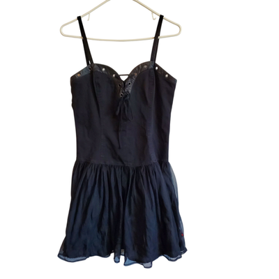 royal bones black dress Royal Bones by Daang Hot Topic Black Whimsigoth Grunge Goth Tulle Tutu  Dress XL