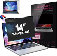 Magnetic Laptop Privacy Screen 14 Inch 16:9 Display, Removable Privacy Shield