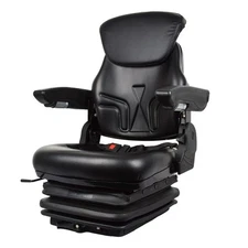 Tractor Forklift Seat Suspension Adjustable Backrest Armrest Safety Belt