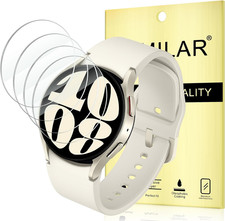 4 Pack Galaxy Watch 7/6/5/4 Screen Protector 40Mm, Waterproof Tempered Glass Cov