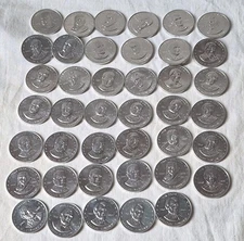 Lot Of 41 Vintage 1960s Shell Gas & Oil Mr. President Game Tokens Lincoln Taft