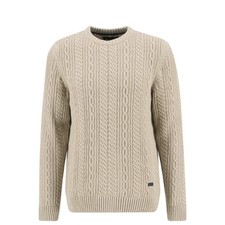 Barbour Lowfen Cable-Knit Jumper Stone