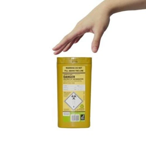 Sharpsguard Sharps Bin 0.3litre -Yellow Needle Box, Medical Waste Tub Container