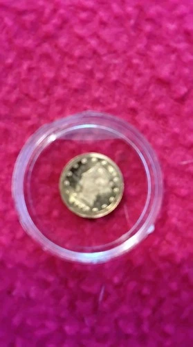 1882 LIBERTY $20 8K REAL GOLD HALF OF GRAM