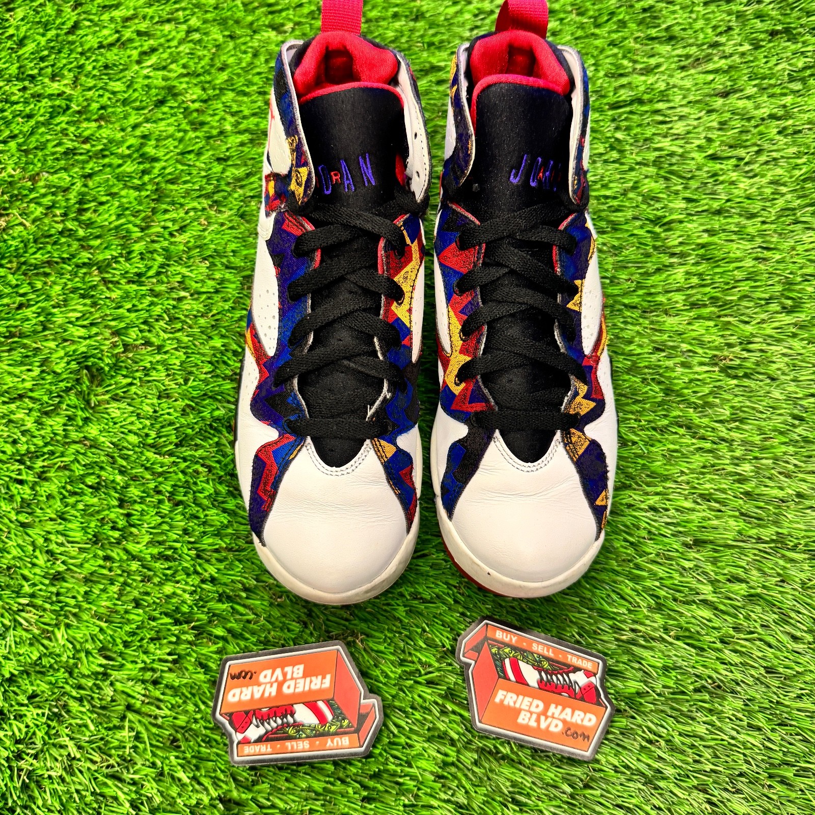 Air Jordan 7 Ugly Sweater Nothing But Net GS 304774-142 Youth Size 6Y thumbnail 2