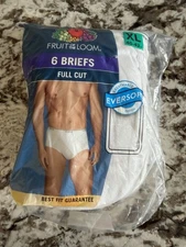 Fruit Of The Loom_Mens White Full Cut Briefs_5 Pack_Sz XL (40-42)