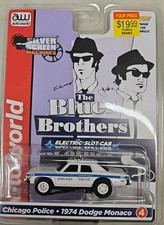 Auto World HO Slot Car 1974 Dodge Monaco Chicago Police Blues Brothers NIP F58 