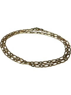 9Kt Gold Chain Necklace 47Cm 11g Long Link with Lobster Clasp (KNO)