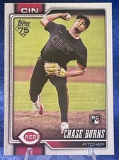 2026 Topps Series 1 Chase Burns #312 Base Rookie RC Cincinnati Reds