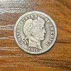 1916 Barber Dime 90% Silver Coin