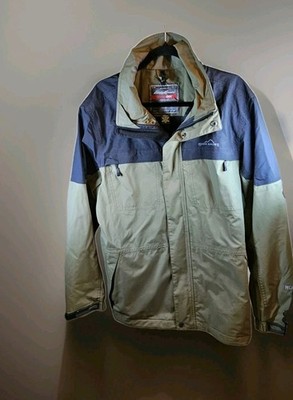 Eddie Bauer WeatherEdge Men s XL Hooded Jacket Green Waterproof Outdoor