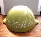 Vintage Pyrex Spring Blossom CRAZY DAISY Green CINDERELLA Mixing Bowl 750mL 441