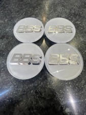 Bbs Rs Lm Rz Center Caps Logos 70mm 09.24.030 White Silver Set Of 4