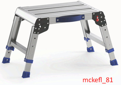 Adjustable Aluminum Folding Step Stool, Portable Work Platform, 440lb Capacity
