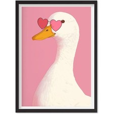 Pinky Silly Goose Poster, Nursery Decor, Toddler Girl Art, Homewarming, Cottage
