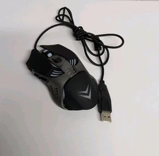 Bugha MU21007 LED Gaming Mouse Model USB Wired Laptop PC Black/Gray - Tested