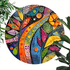 7.87" Abstract Halloween Aluminum Art, Waterproof Wall Decor