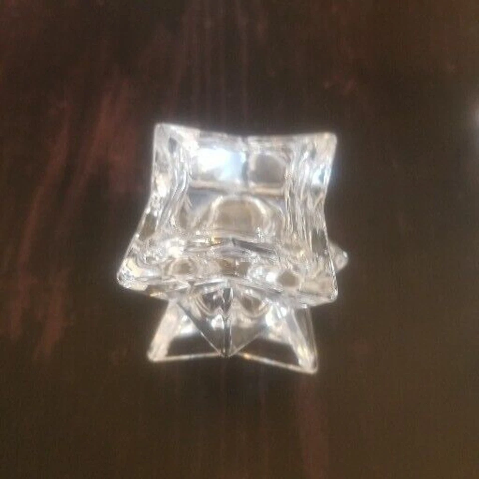 Vintage Lot 4 Michael C Fina Fifth Avenue 24% Lead Crystal Star Candle Holders - Image 4 of 4