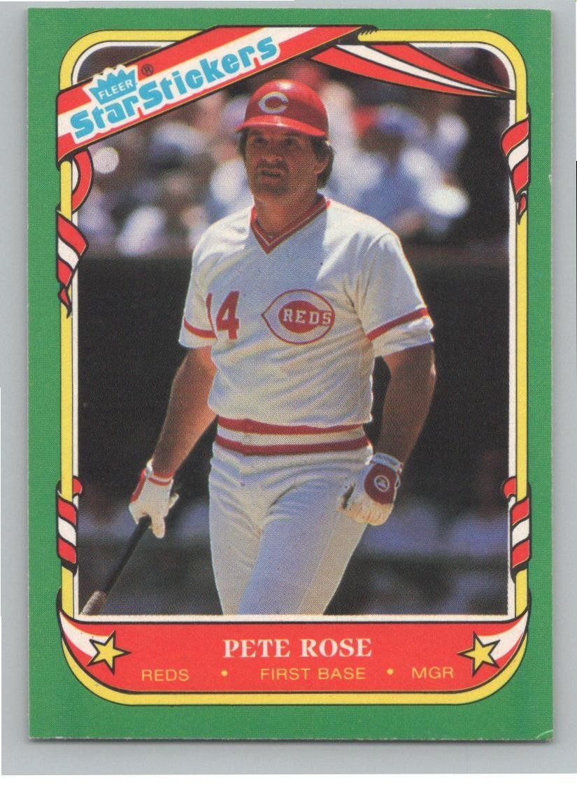 1987 Fleer Star Stickers #102 Pete Rose Cincinnati Reds