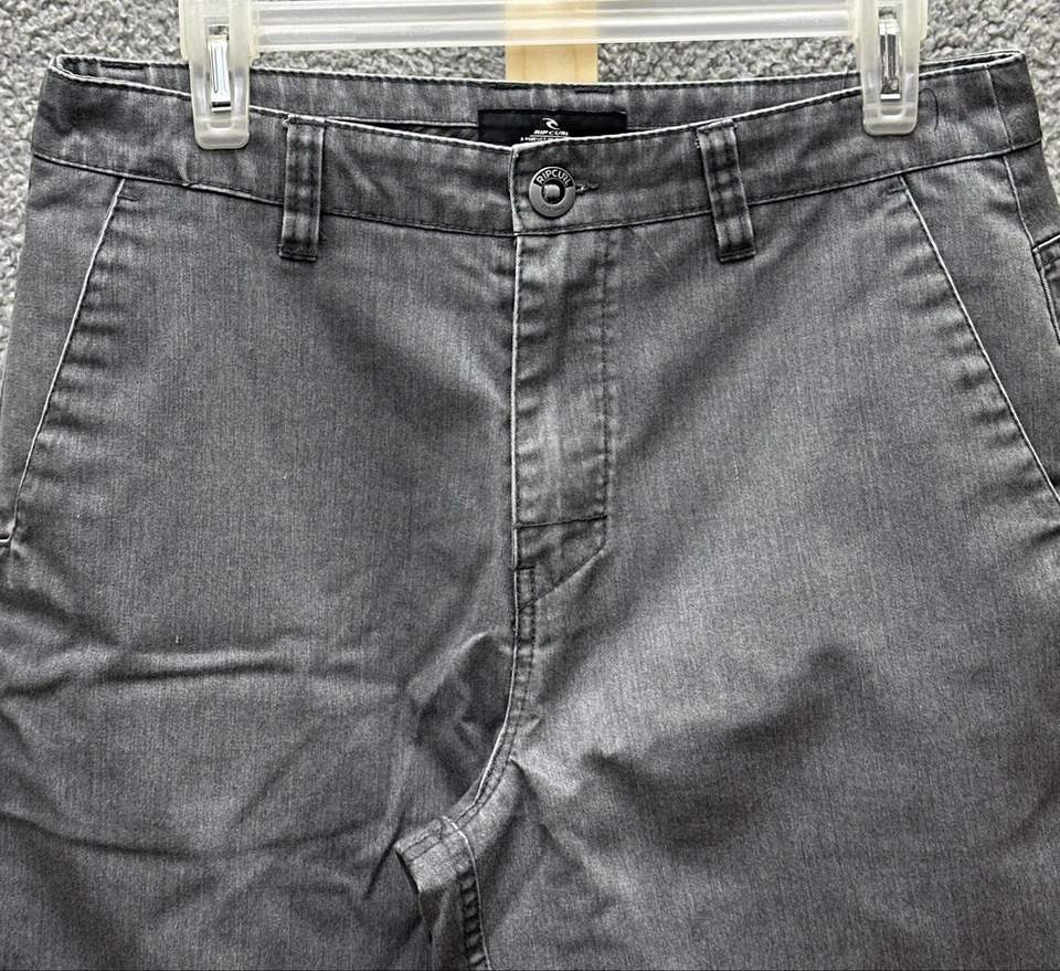 Rip Curl Shorts Mens 30 Gray Chino Twill Casual Custom Fit - Image 2 of 4