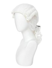 Colonial Judge Wig - 18th Century Historical Costume Wig for Men m8003-White