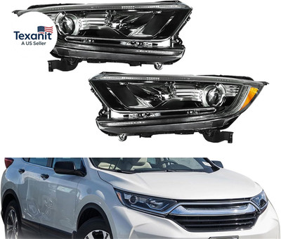 Driver and Passenger Side Headlight Assembly Replacement for Honda CRV LX EX EXL
