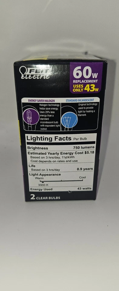 Feit Electric A19 43w Medium Base  Q43A/CL/2  Clear 12-pack [(6) 2-PACK] - Image 4 of 4