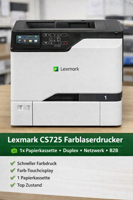   Lexmark Farblaserdrucker CS725   Netzw  Duplex Premium Used CS725 20k  