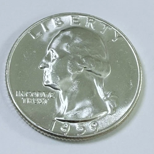 1959-P Washington Quarter- 90% Silver- Choice Gem Uncirculated Coin #7278