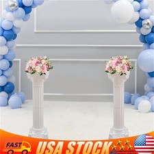 2Pcs Wedding Roman Column Wedding Landscaping Roman Pillar Flowerpot Stand Decor
