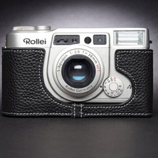 Custodia mezza fotocamera in pelle fatta a mano per Rollei AFM35 Fujifilm KLASSE CON S