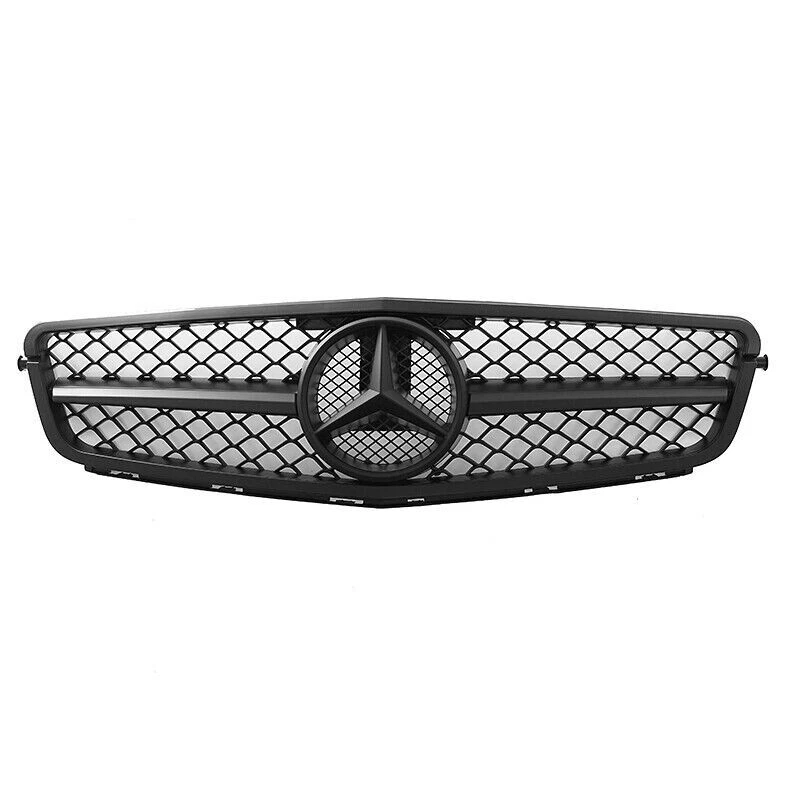 Black Grille W/Star Grill For Mercedes Benz 2008-14 W204 C-Class C250 C300 C350 Foto 4 de 4
