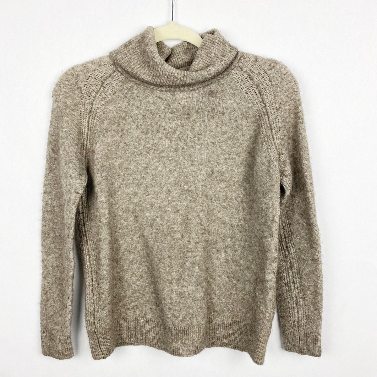 Muji Womens Turtleneck Pullover Sweater Wool Yak Brown Size XS Non