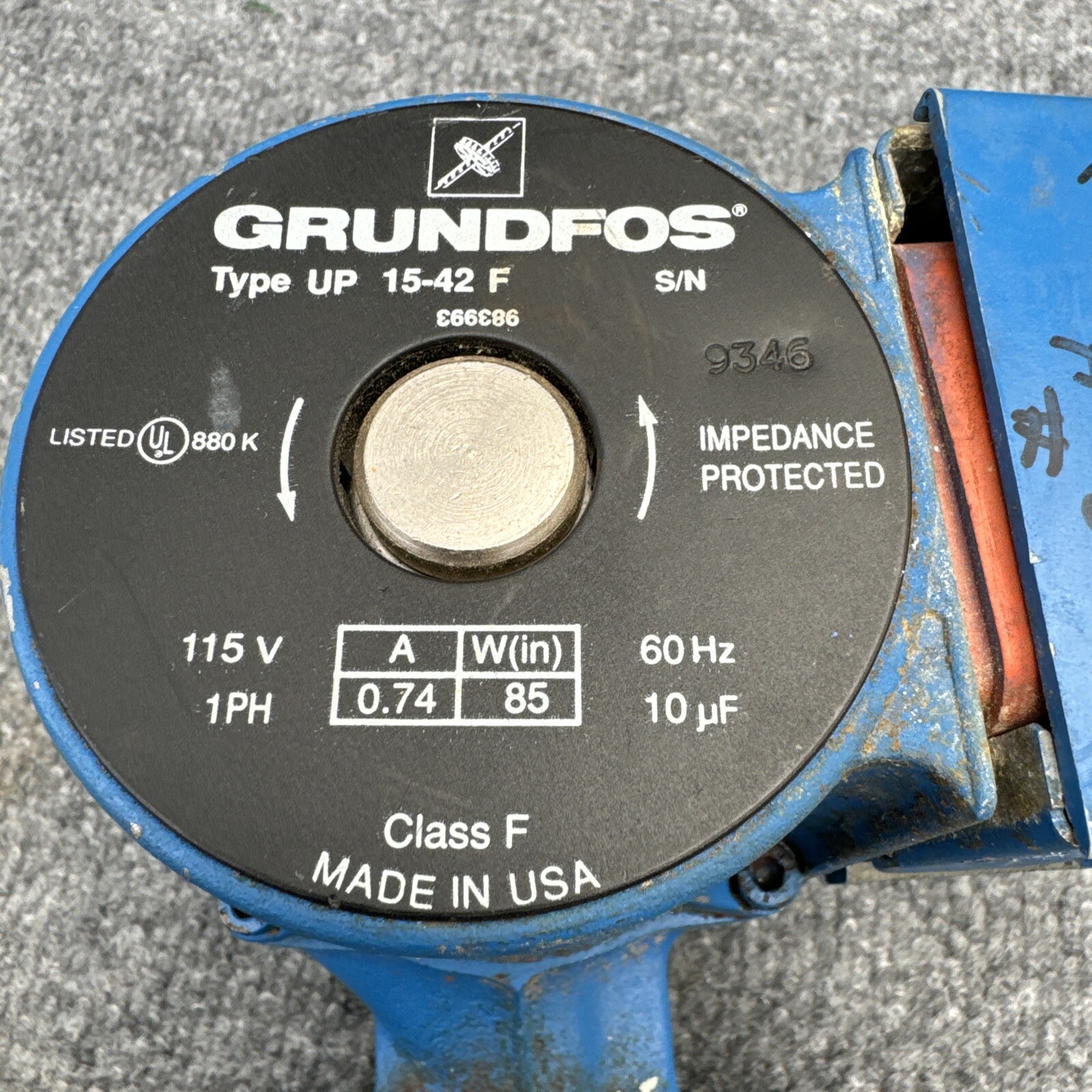 Grundfos UP 15 42 F Circulation Pump Used eBay