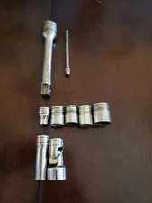 Snap On 1/4 3/8 1/2 Drive Mixed Socket Extension Lot Of 9