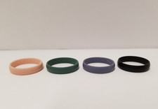 Thunderfit Breathable Green/Blue/Black/Pink Eternity Pattern Silicone Rings SZ 7