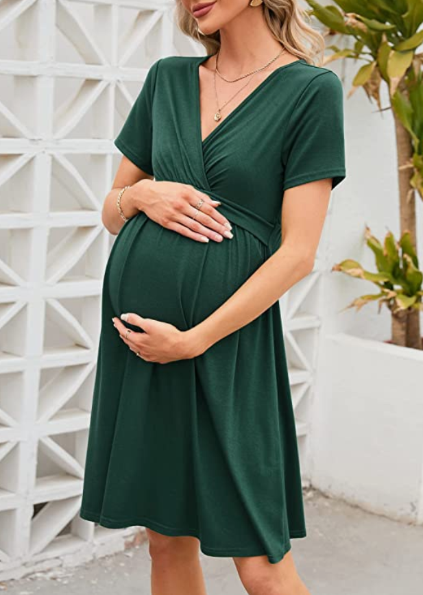 modest midi dresses for women S Light Blue Modest Midi Dresses