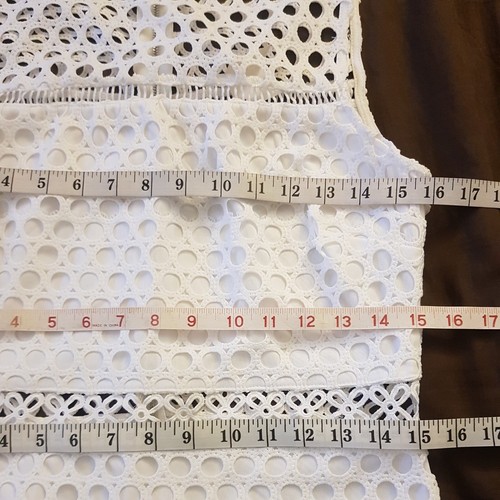 Mademoiselle Dress Sz Large Crochet White Bridal Shower Wedding Bachelorette - Picture 11 of 12