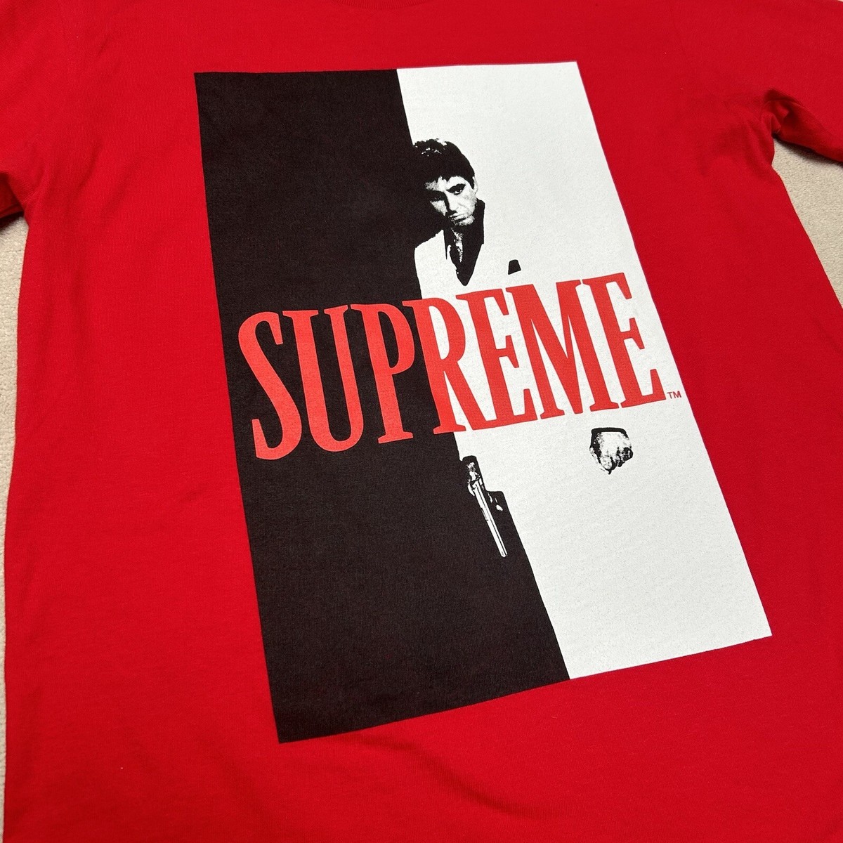 トップス 17aw supreme scarface split tee Supreme Scarface Split Tee Black Men's - FW17 - US