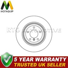 Motaquip Rear 1x Brake Disc Fits BMW 3 Series 2004-2013 2.0 D 2.5 3.0