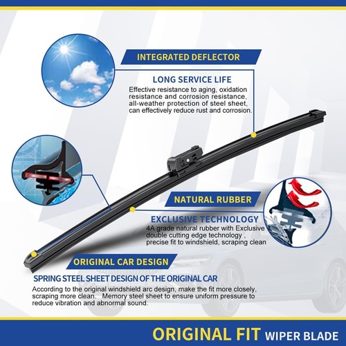 Windshield Wiper Blades Replacement for Mercedes-Benz GL ML GLE Cars 26+23+12" - Picture 4 of 6