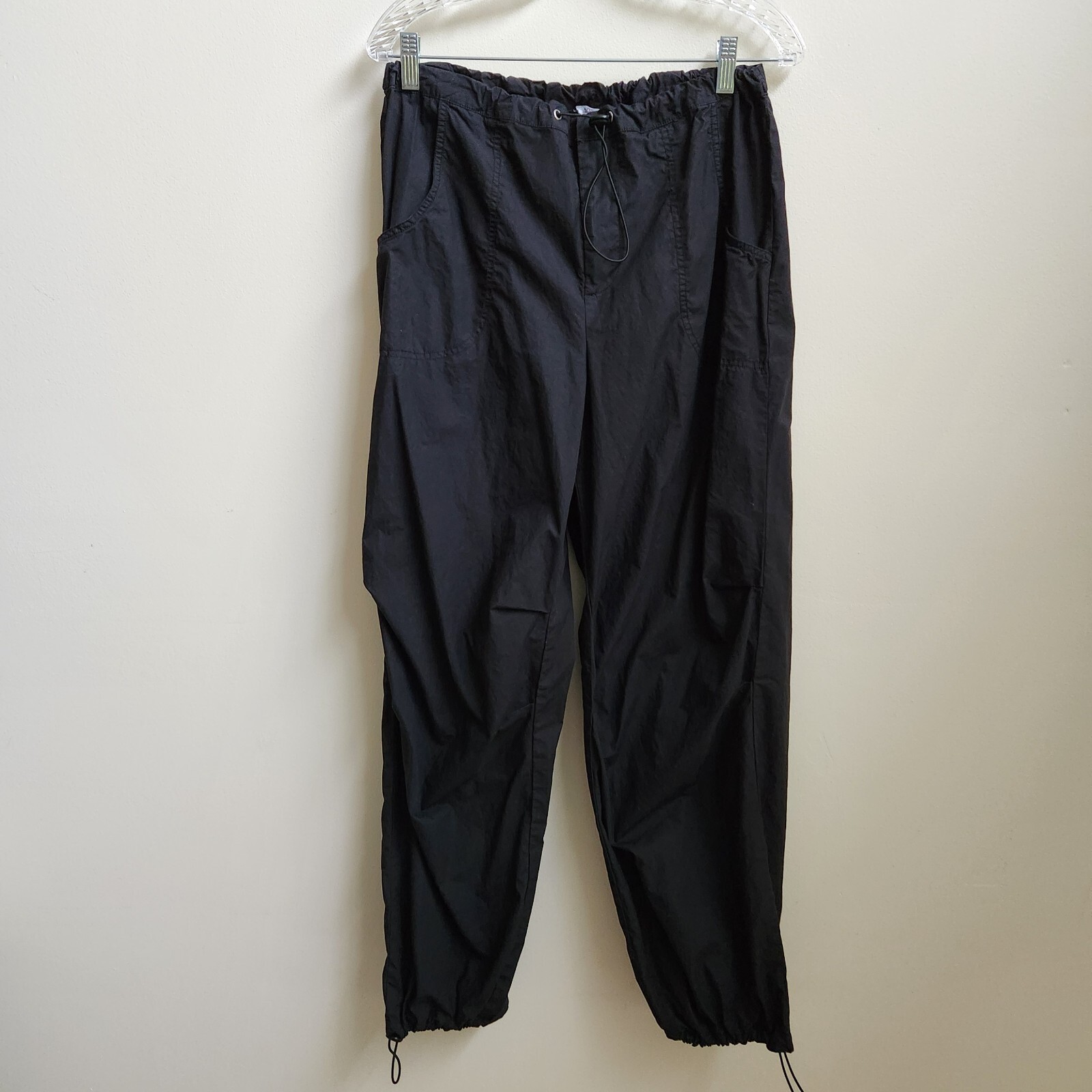 Black Cotton-On Parachute Jogger Pants for Women - Loose Streetwear Style