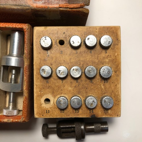 Vintage Watch Crown Reaming Outfit Watchmaker Tools Tap & Drill Set - Picture 3 of 7