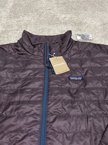 New Patagonia Nano Puff Jacket Obsidian Plum Full Zip Insulated Primaloft Mens - Picture 2 of 6